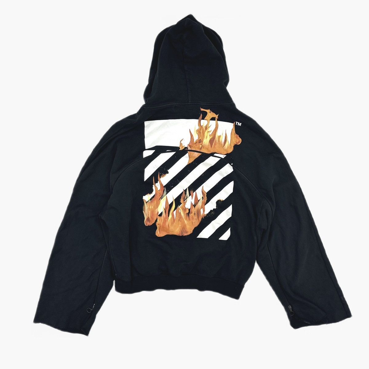 Off-White Off-White Diag Fire Back Zip Sweatshirt Size US XL / EU 56 / 4 - 2 Thumbnail