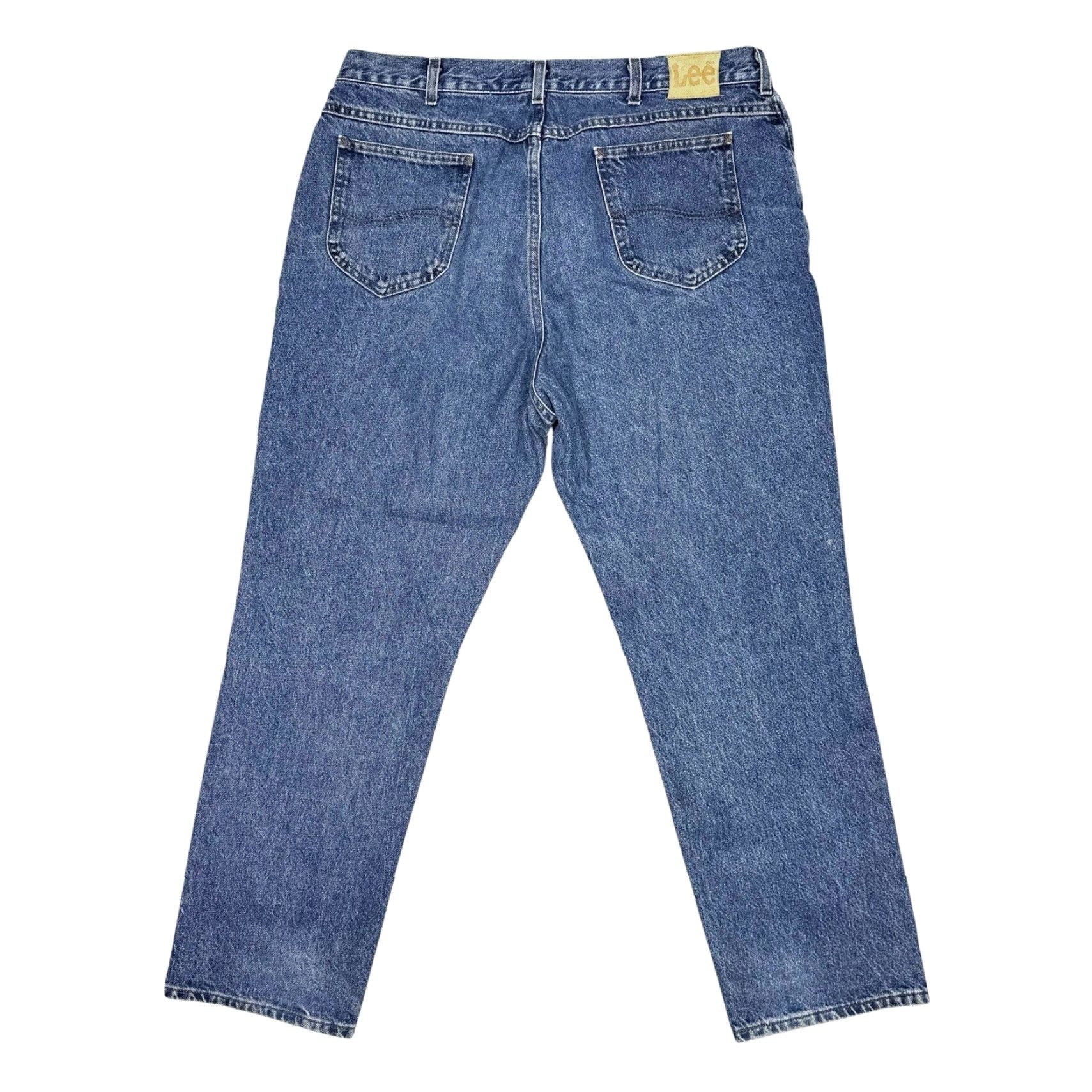 Lee VINTAGE Lee Jeans Mens 38x30 Blue Denim 90s Straight 5-Pocket Zip Button Casual Comfort Size US 38 / EU 54 - 7 Thumbnail