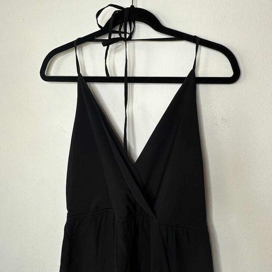 Other Kelly Renee Black Wrap VNeck Halter Top Jumpsuit Romper M Size 30" / US 8 / IT 44 - 2 Thumbnail