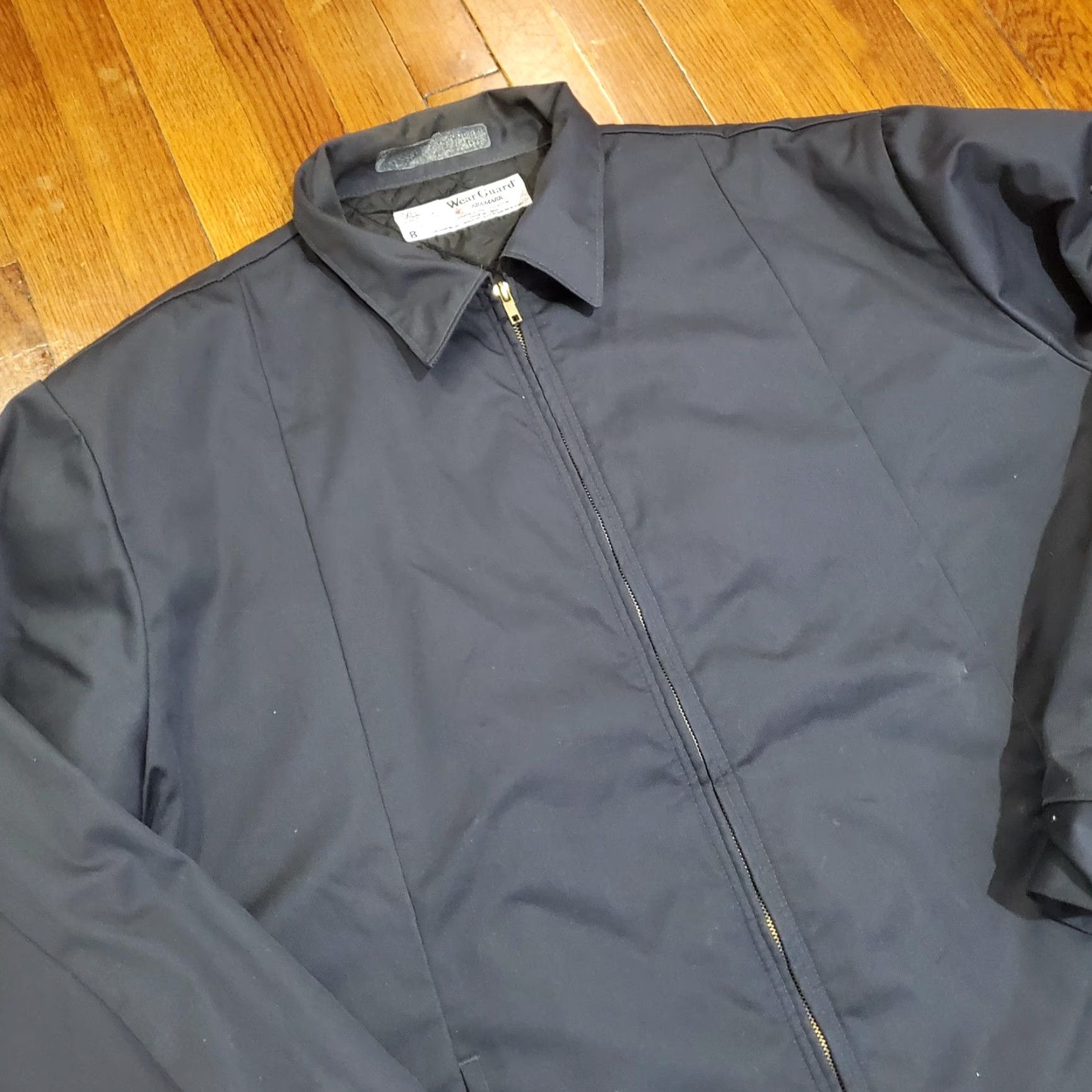 Vintage WearGuard Aramark Jacket Mens 1XL Tall Navy Blue Quilted Lined Warm Work Coat Size US XL / EU 56 / 4 - 5 Thumbnail