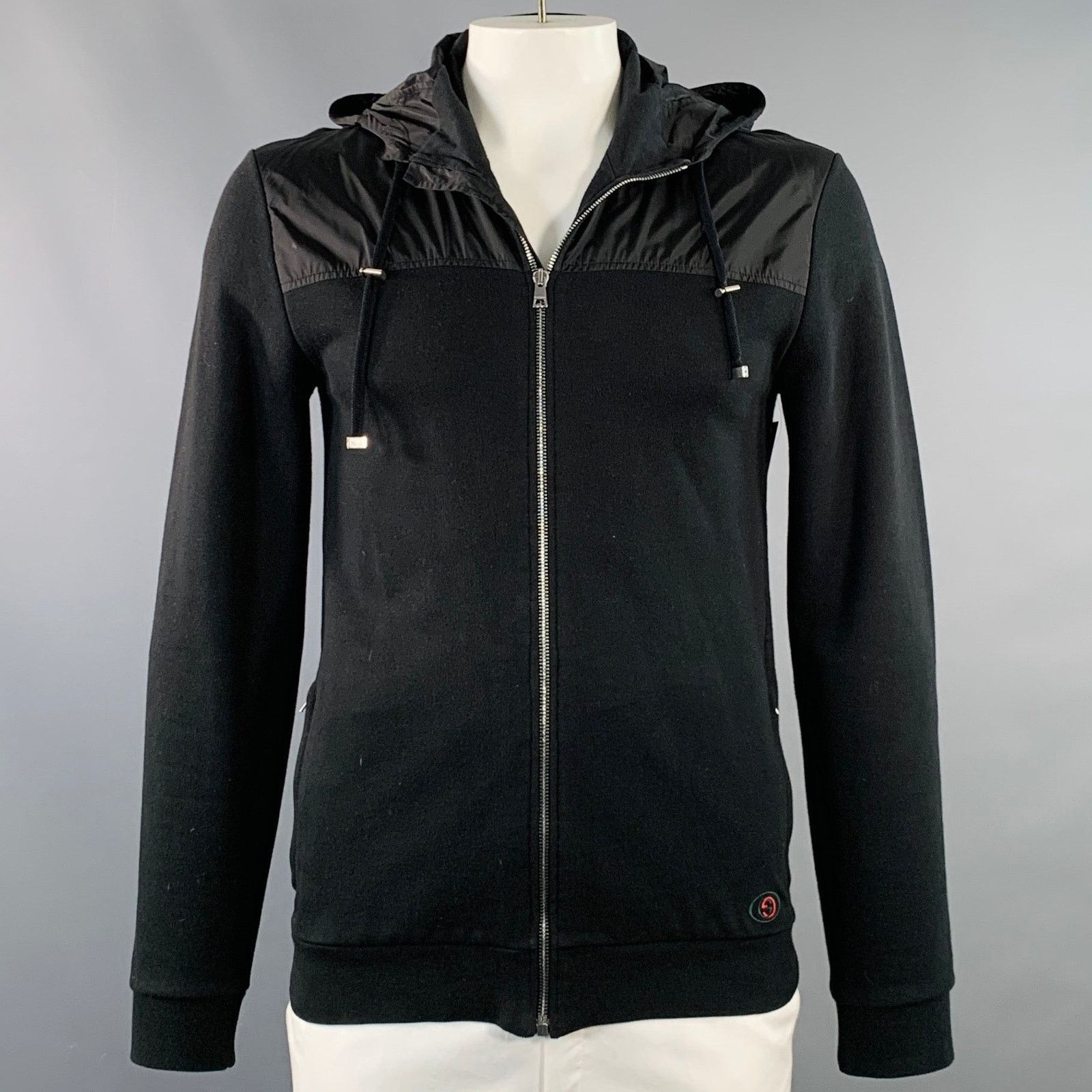Gucci GUCCI by TOM FORD Black Cotton Hooded Slim Fit Zip Up Jacket Size US XL / EU 56 / 4 - 1 Thumbnail