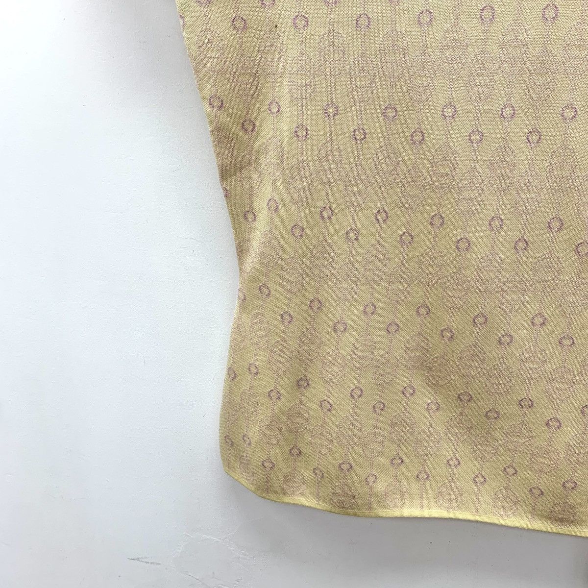 Hermes Hermès Yellow Lock Jacquard Silk Short Sleeve T-Shirt K26WX Size S / US 4 / IT 40 - 4 Thumbnail