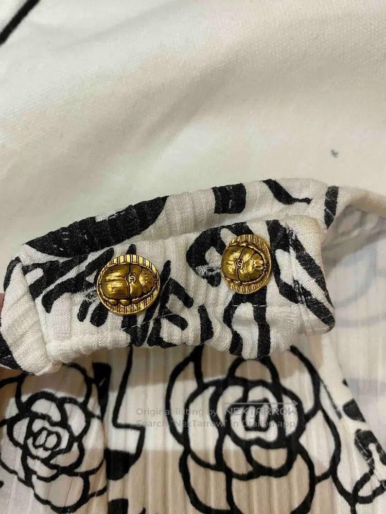 Other Chanel 19a Egyptian black and white printed short-sleeved Size XXS / US 00 / IT 34 - 3 Thumbnail