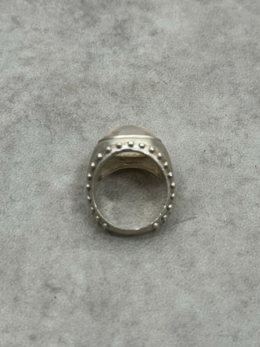 Jean Paul Gaultier 2000s Jean Paul Gaultier Clear Stone Silver 925 Ring Size ONE SIZE - 3 Thumbnail