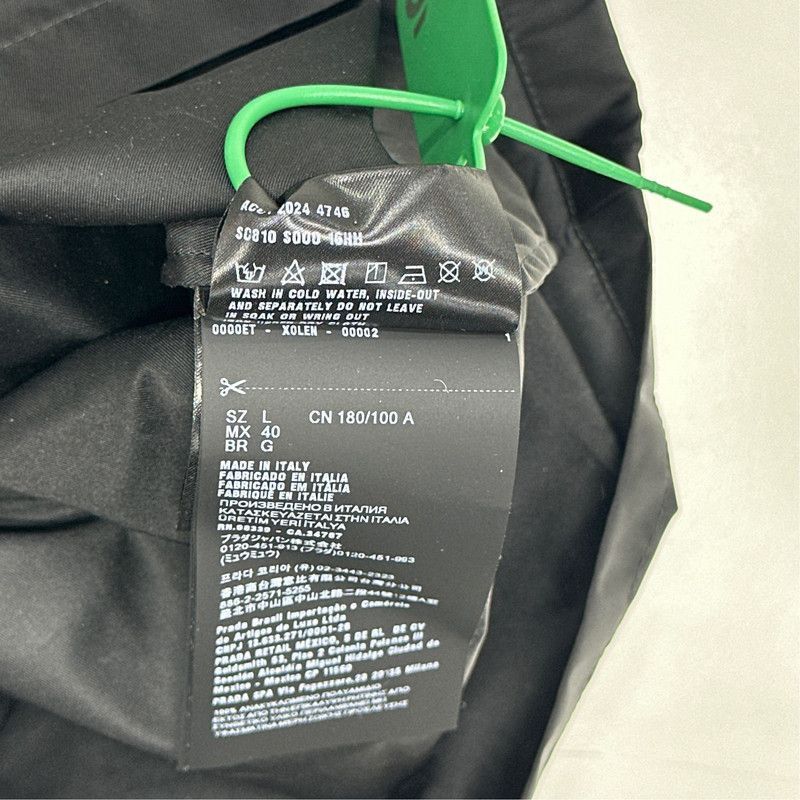 Prada Prada SS25 Black Logo Long Sleeve Jacket-2506 Size US L / EU 52-54 / 3 - 3 Thumbnail