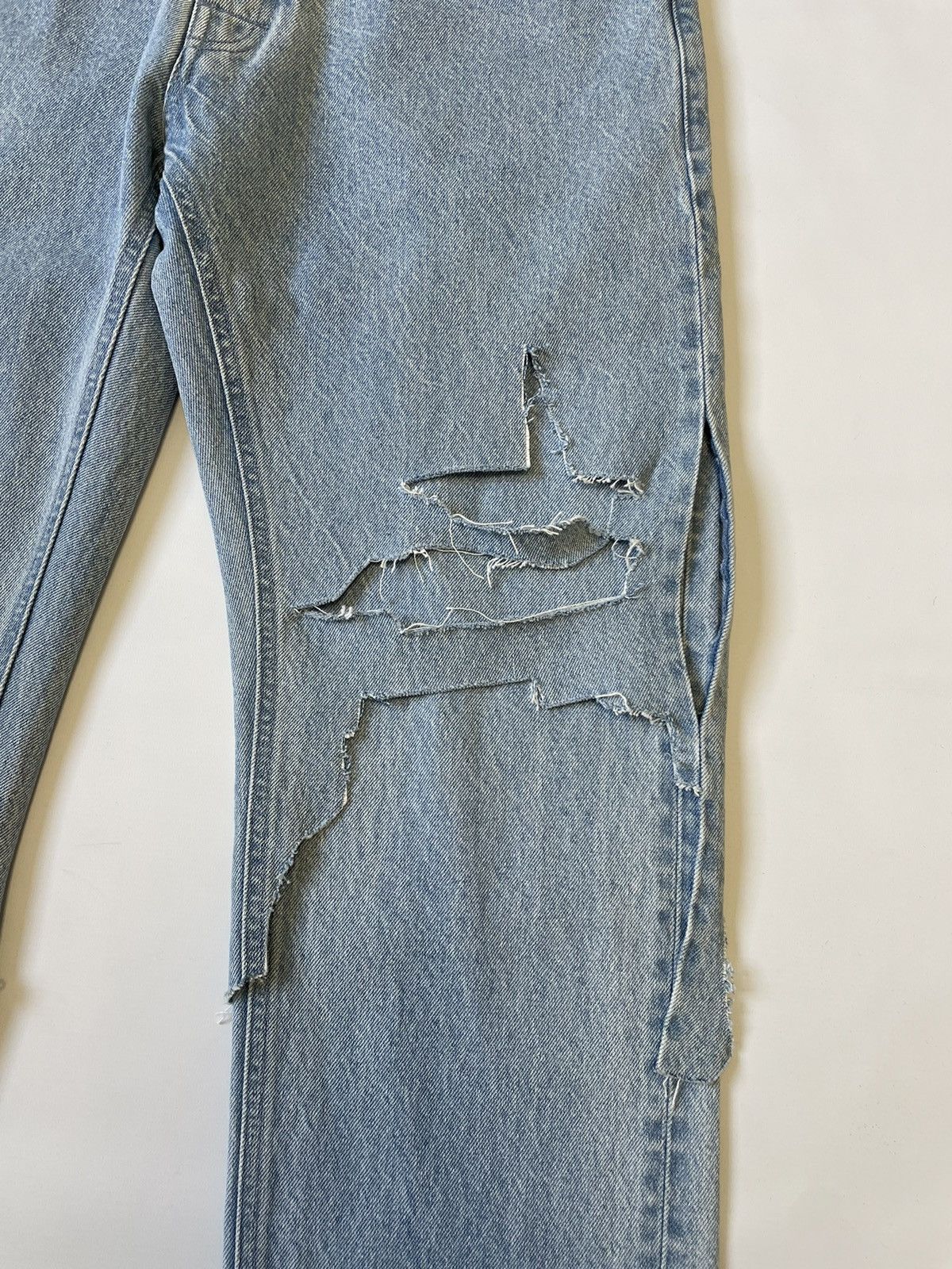 Raf Simons S/S 20 Destroyed Double Layer Jeans Size US 34 / EU 50 - 12 Thumbnail