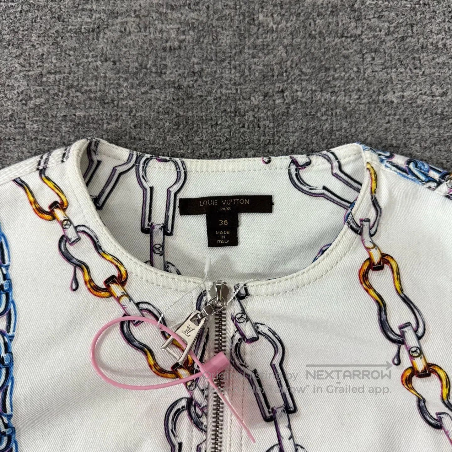 Louis Vuitton Louis Vuitton Chain Print Denim Dress. Size XS / US 0-2 / IT 36-38 - 6 Thumbnail