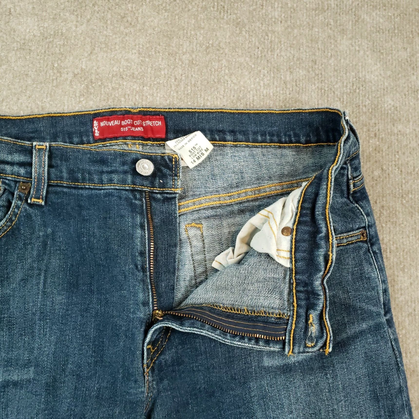 Levi's Levis 515 Jeans Womens Size 14 Mis 34x31 Blue Denim Nouveau Boot Cut Stretch Size 24" / US 00 / IT 34 - 6 Thumbnail