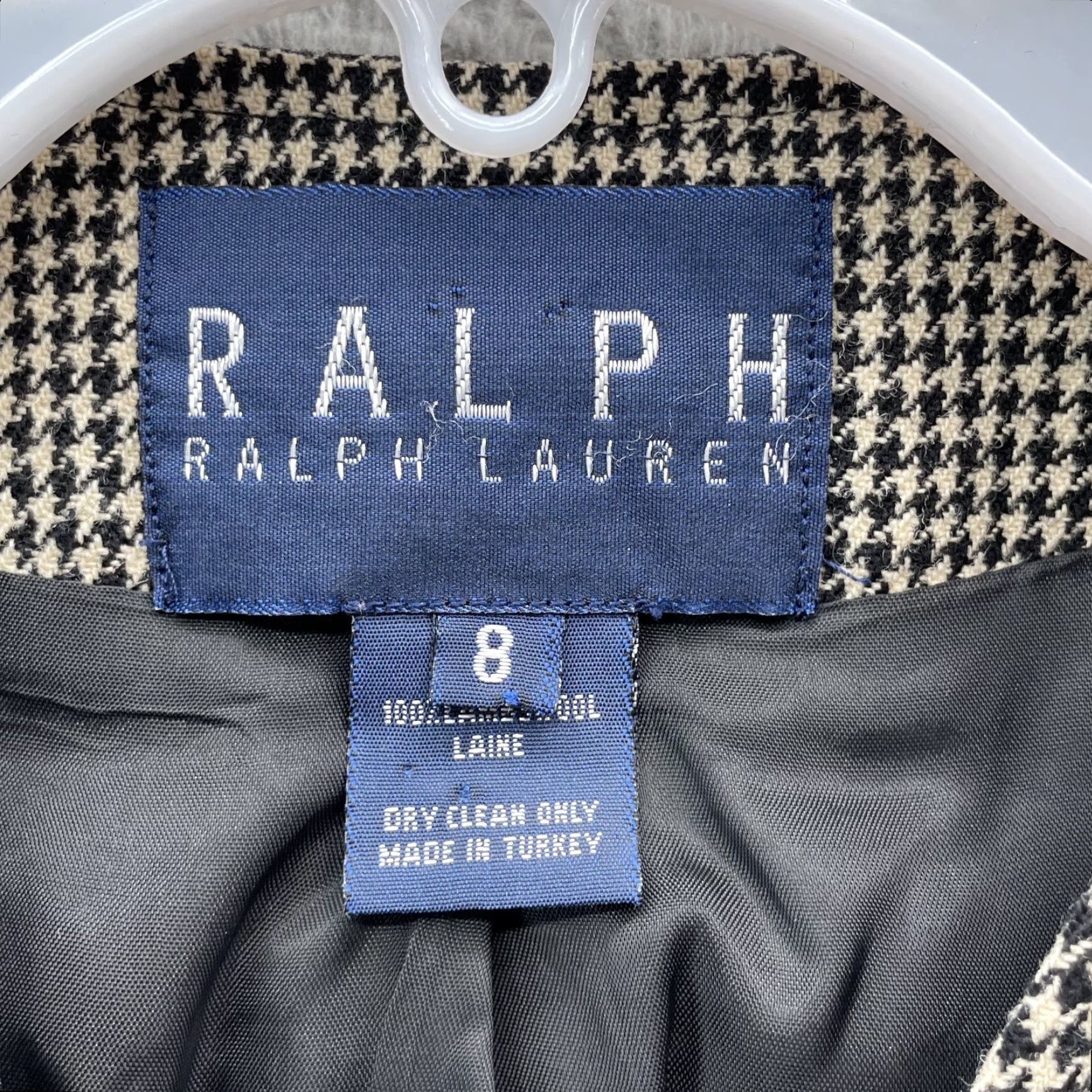 Ralph Lauren VTG Ralph Lauren 100% Wool Pant Suit Women 8 Houndstooth Blazer Jacket Wool Black Classic Retro Designers Corpcore Vintage Women 8 Mens? Size 30" / US 8 / IT 44 - 3 Thumbnail