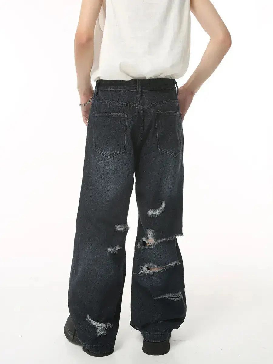 Japanese Brand Retro loose ripped hip-hop jeans Size US 32 / EU 48 - 3 Thumbnail