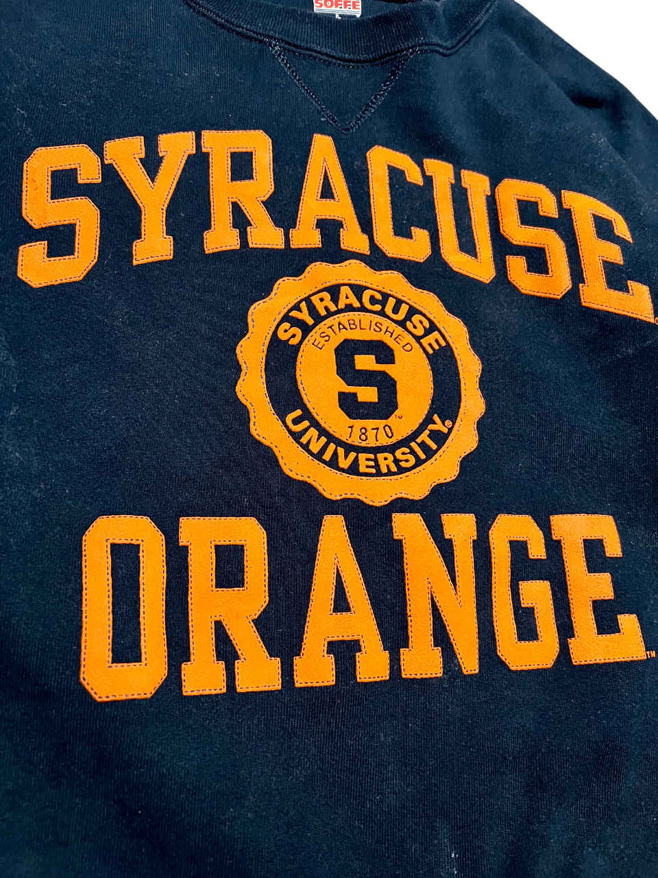 Soffe Syracuse University Orange Embroidered Crew Neck Sweatshirt Size US L / EU 52-54 / 3 - 4 Thumbnail