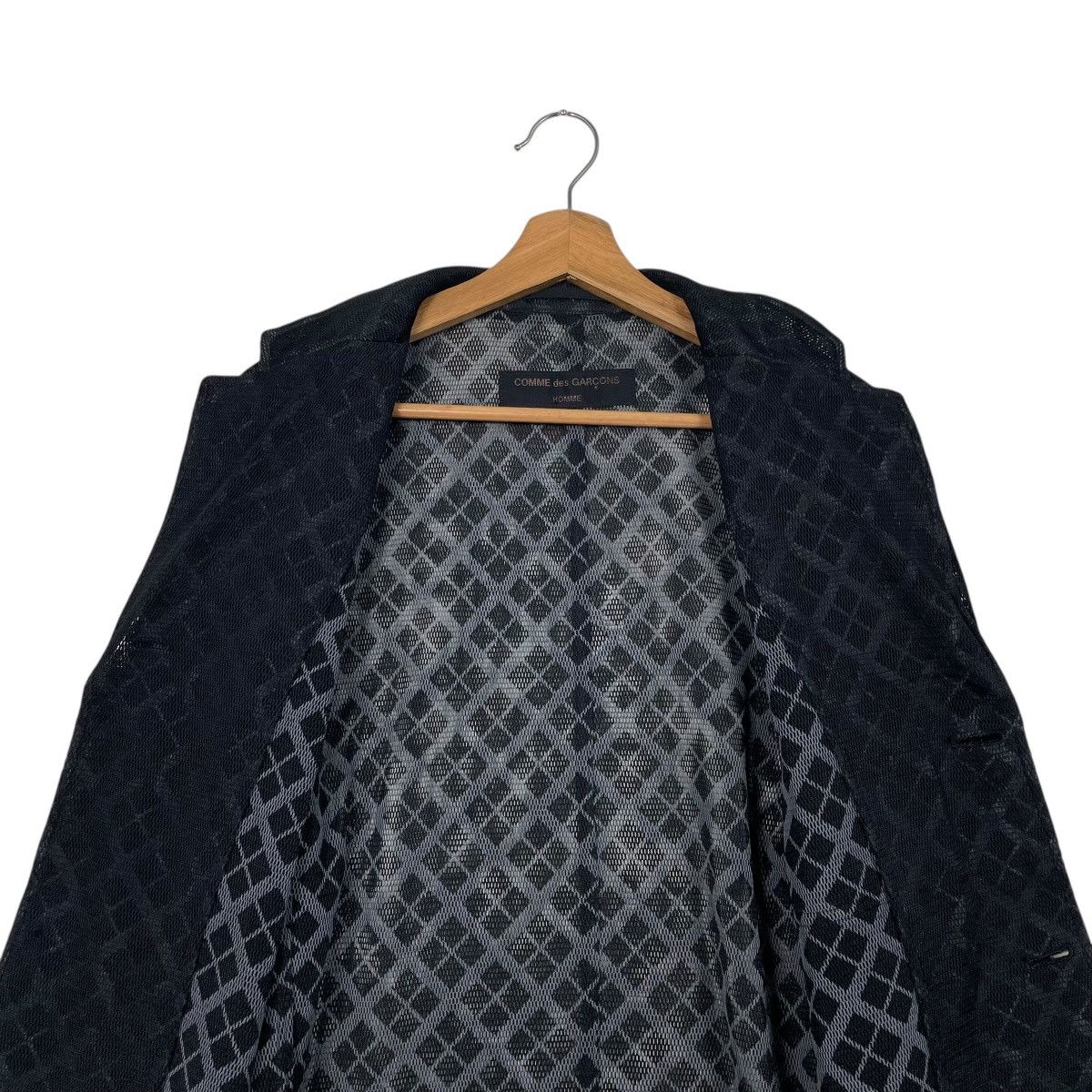 Comme des Garcons Homme Vintage AD2001 Comme Des Garcons See Through Mesh Jacket Size US L / EU 52-54 / 3 - 12 Thumbnail