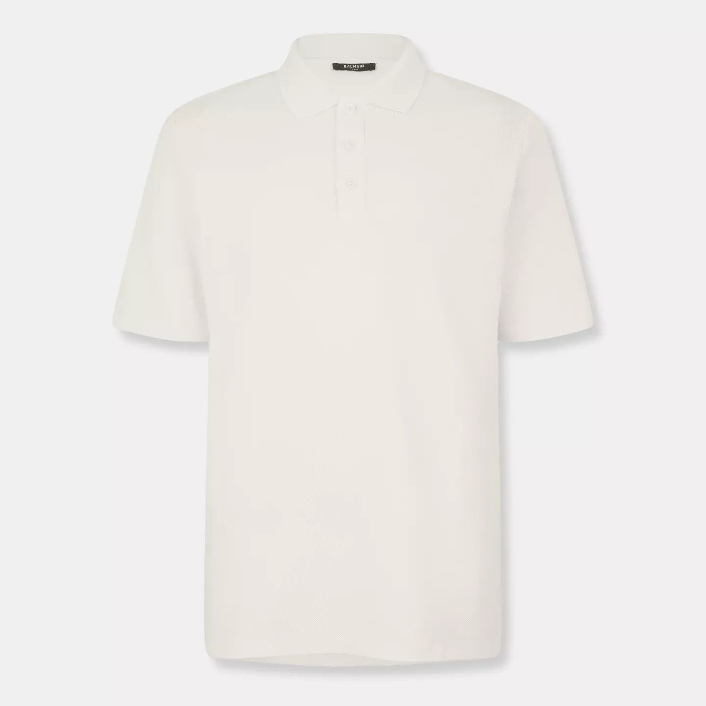 Balmain o1g2r1mq0426 Short Sleeve Fitted Polo Shirt in White Size US M / EU 48-50 / 2 - 1 Thumbnail