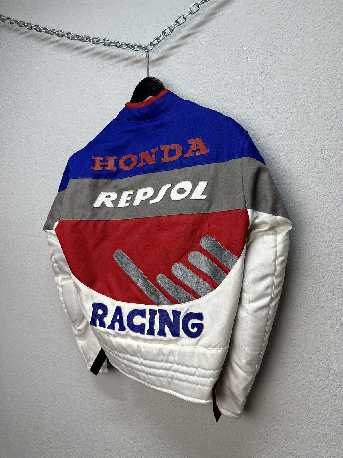 Honda Vintage Leather Jacket Honda Marlboro Red Bull NASCAR Moto Size US S / EU 44-46 / 1 - 18 Thumbnail
