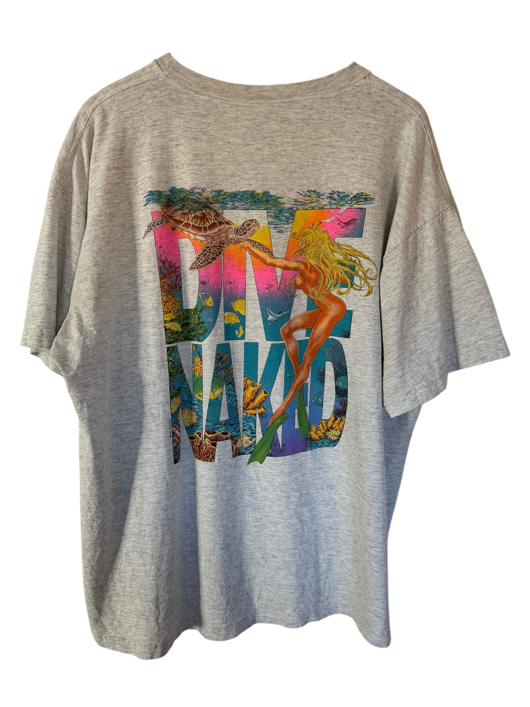 Vintage Vintage 90s Dive Naked Virgin Island Pocket Tee Size US XL / EU 56 / 4 - 1 Thumbnail