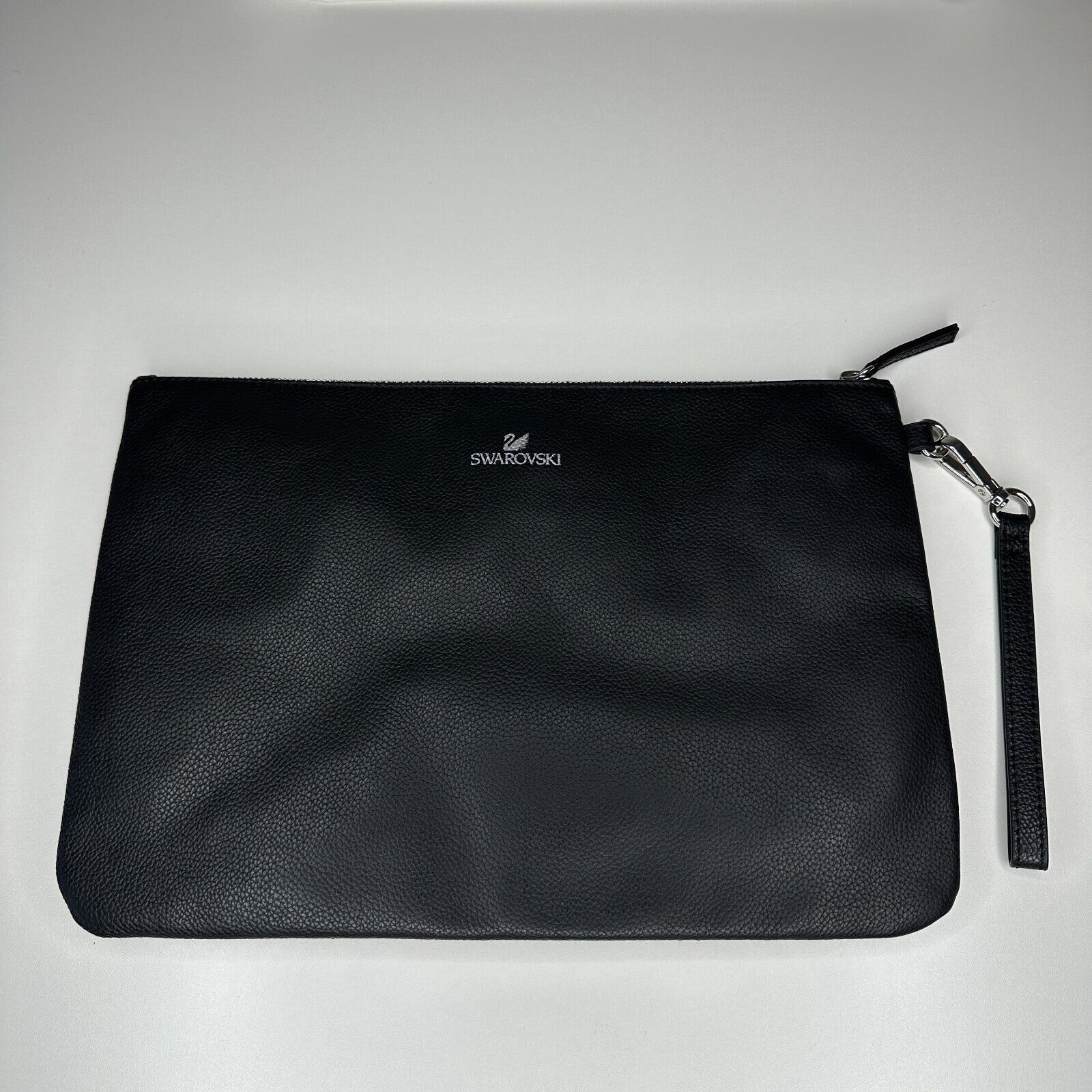 Swarovski Swarovski Black Quilted Leather & Crystals Zip Close Clutch Size ONE SIZE - 4 Thumbnail