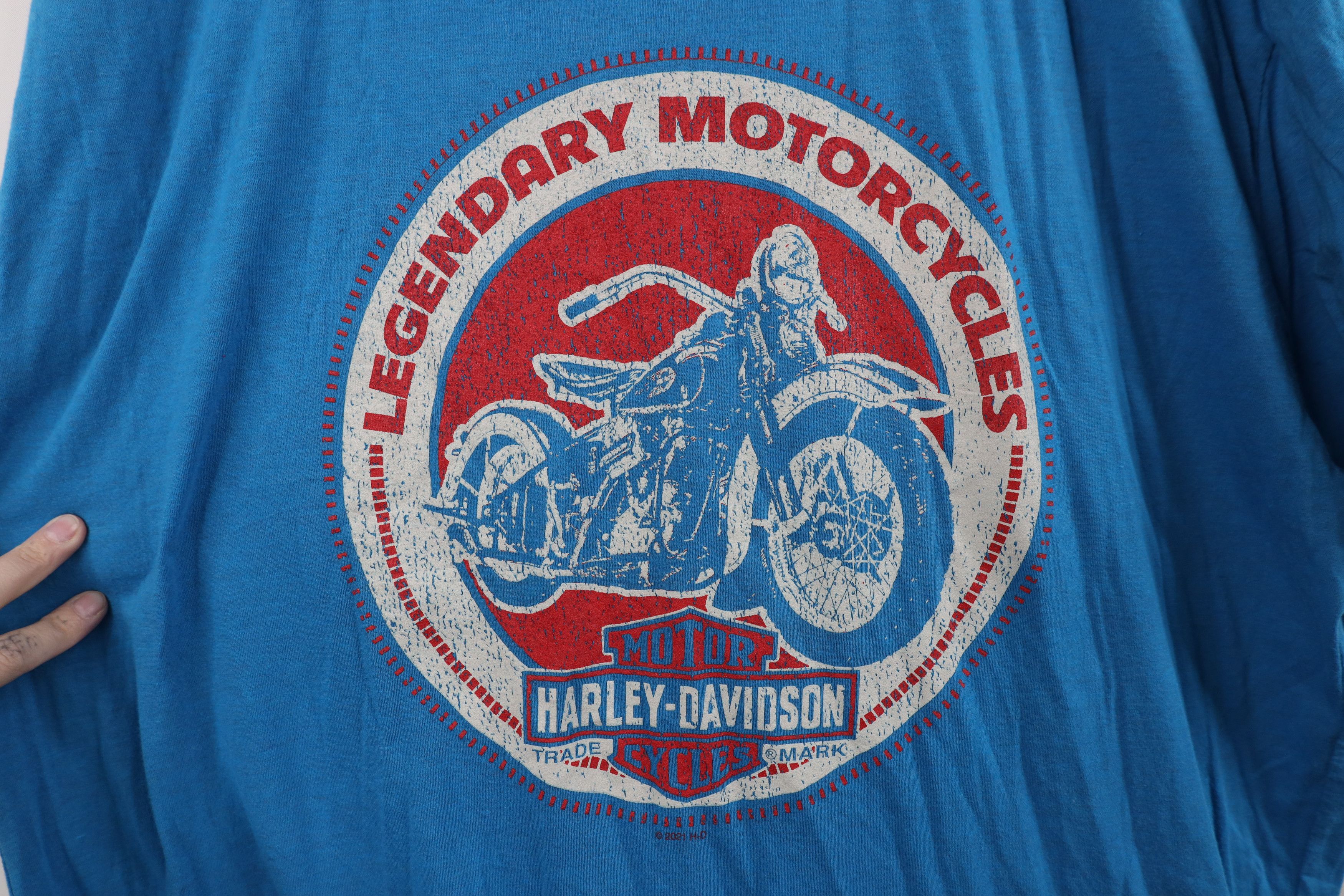 Harley Davidson Harley Davidson Spell Out Big Logo Jersey Knit T-Shirt Blue Size US XXL / EU 58 / 5 - 4 Thumbnail