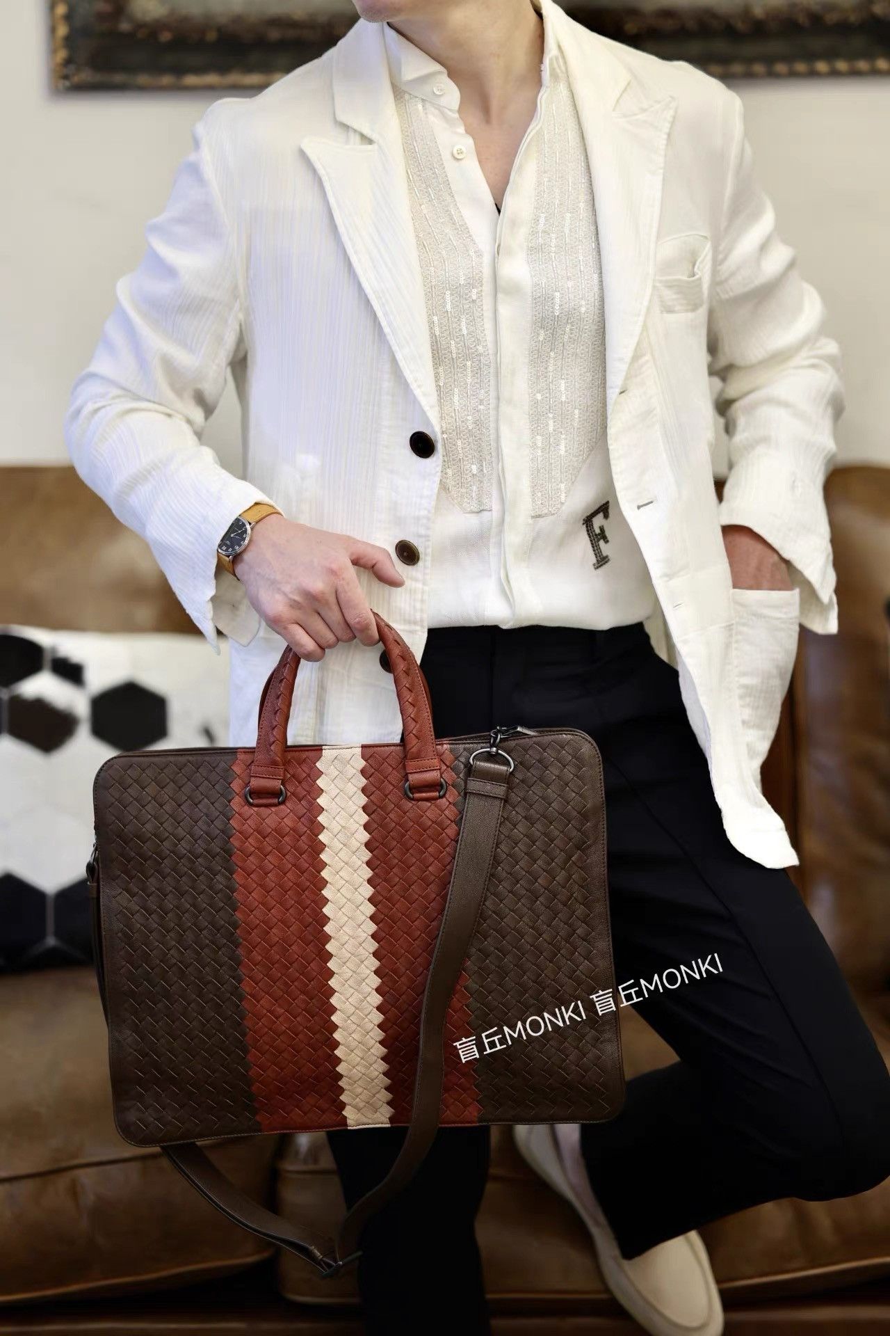 Bottega Veneta Bottega Veneta Intrecciato Calfskin Shoulder Bag K32 Size ONE SIZE - 6 Thumbnail