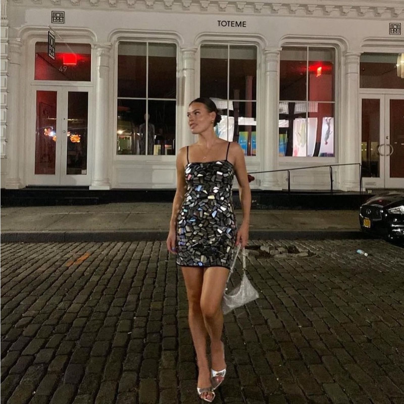 Ramy Brook NWT Ramy Brook $795 Black/Silver Mirror Mini Dress Size 00 Size XXS / US 00 / IT 34 - 5 Thumbnail