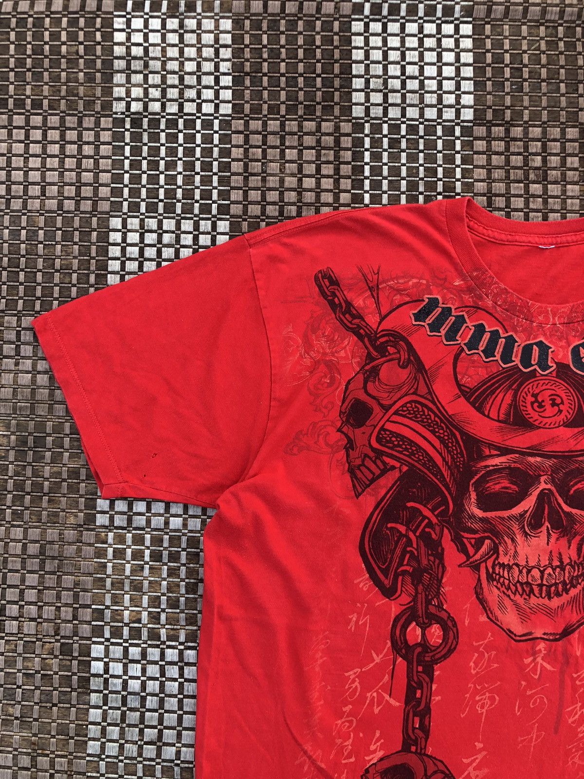 Affliction × Vintage Vintage Y2K MMA ELITE Skulls Affliction Tshirt Size US XL / EU 56 / 4 - 4 Thumbnail