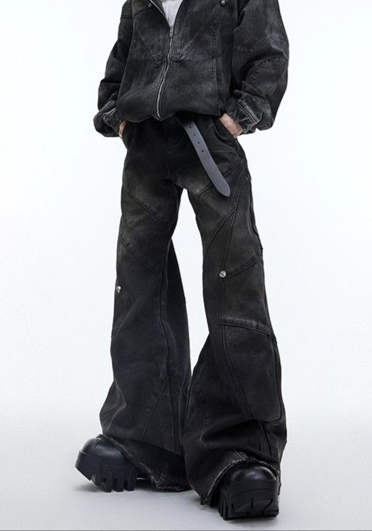 Japanese Brand × Jean Baggy Wide Leg Jeans Size US 29 - 2 Thumbnail