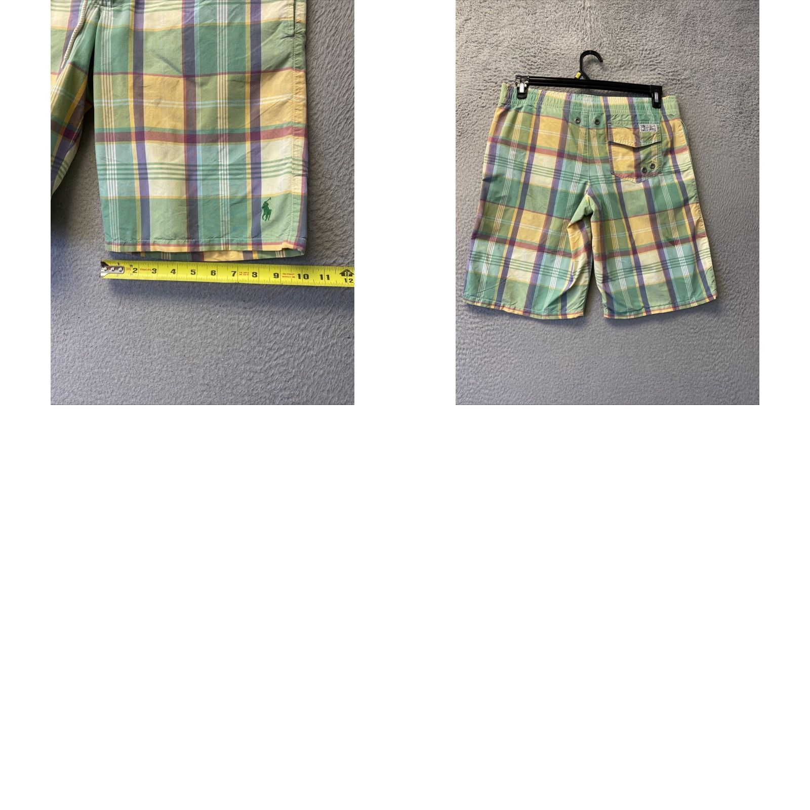 Polo Ralph Lauren Polo Ralph Lauren Swim Trunks Mens Small Madras Plaid Lined Drawstring Back Pocket Quick Dry Beach Preppy Mens Size US S / EU 44-46 / 1 - 8 Thumbnail