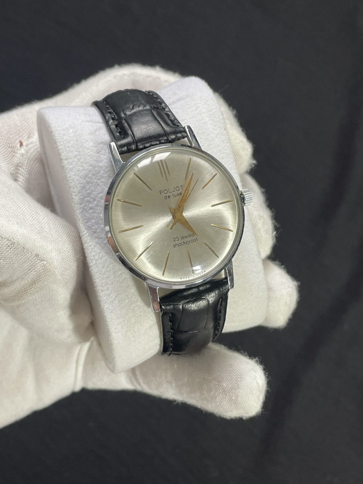 Vintage Vintage Watch Poljot De Luxe Mechanical Authentic 1980s Size ONE SIZE - 12 Thumbnail