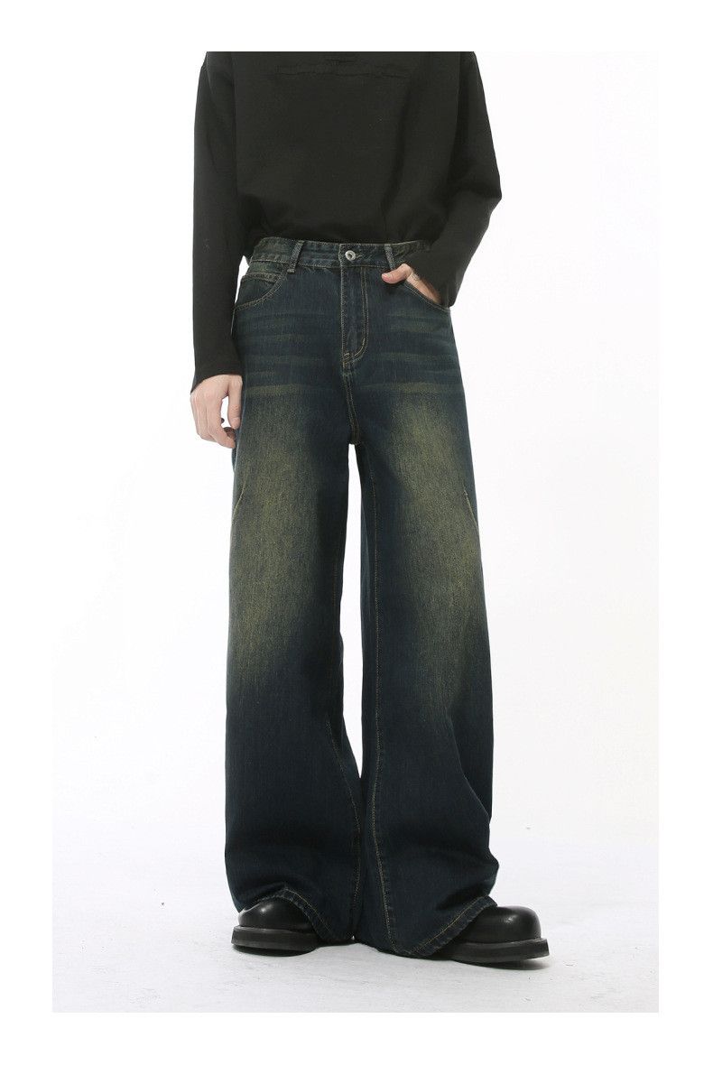 Japanese Brand × Jean American high street retro distressed oversize loose jeans Size US 34 / EU 50 - 1 Thumbnail