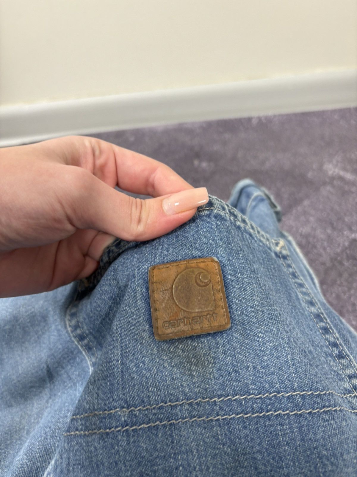 Carhartt Vintage Carhartt Blue USA Denim Dungaree Fit Baggy Jeans Size US 40 / EU 56 - 8 Thumbnail