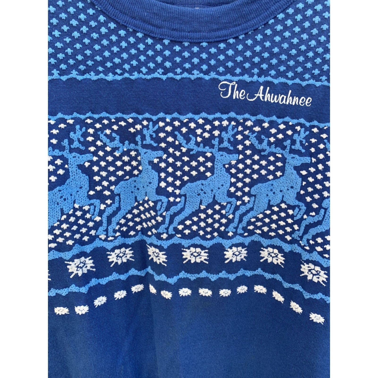 Vintage VINTAGE Cal Pacific The Ahwahnee Graphic Sweatshirt Blue L Pullover Men Size L Made in USA Size US L / EU 52-54 / 3 - 4 Thumbnail