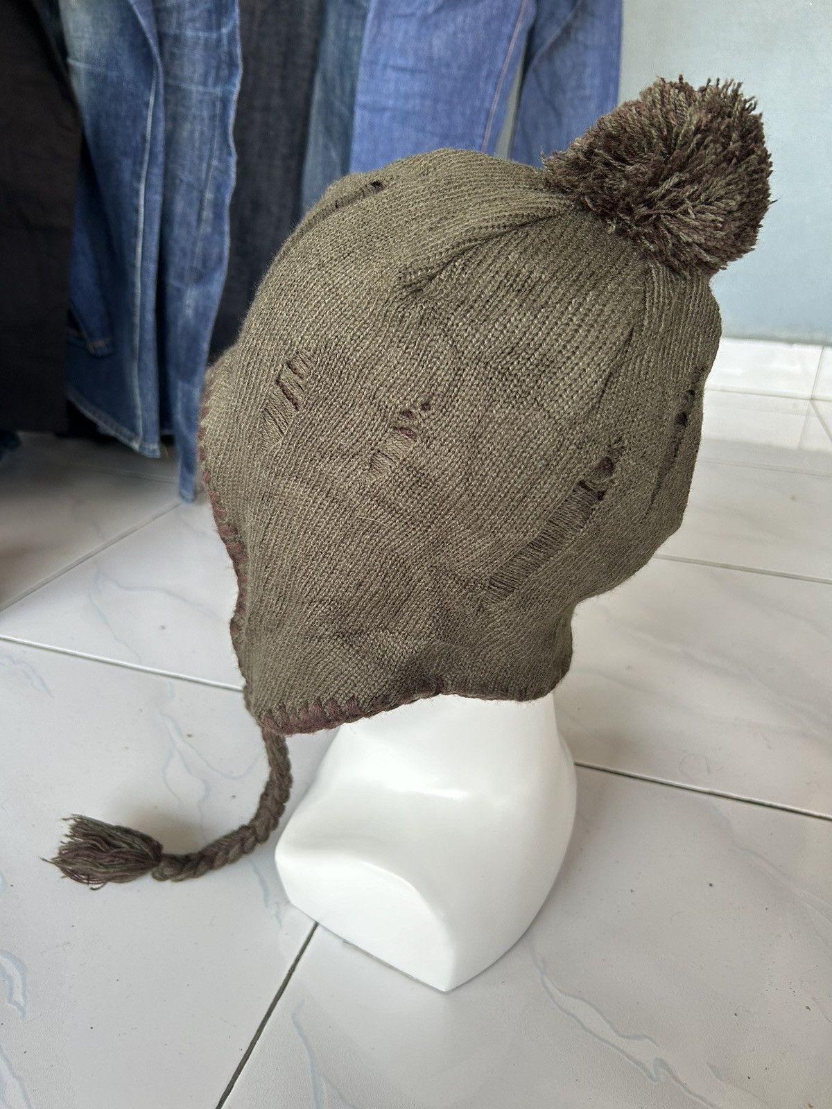 Japanese Brand × Kapital × Vintage Distressed Japanese Brand Rare Design Beanie Hats🎌☠️☠️ Size ONE SIZE - 5 Thumbnail