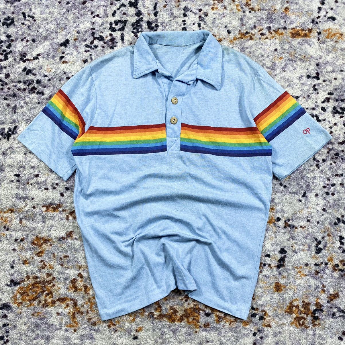 Japanese Brand × Ocean Pacific × Vintage “RARE” Vintage 80’s OP Ocean Pacific Rainbow Shirt Size US M / EU 48-50 / 2 - 1 Thumbnail