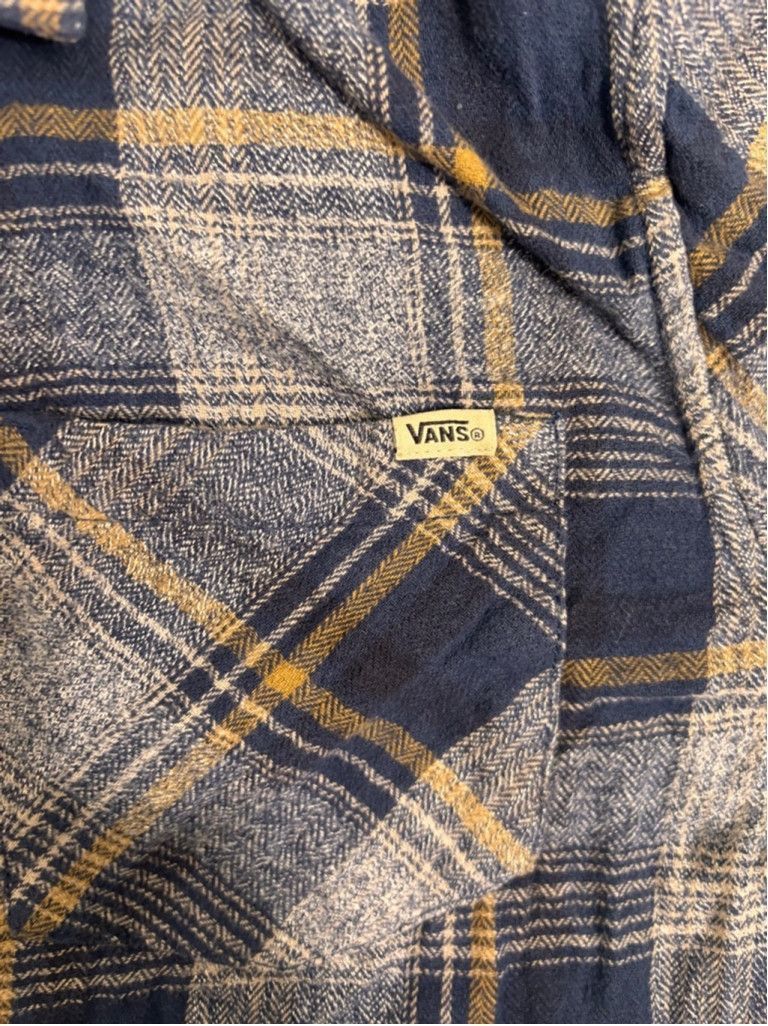 Vans Boy's Vans Flannel Shirt XL Blue Gray Plaid Size US XL / EU 56 / 4 - 6 Thumbnail