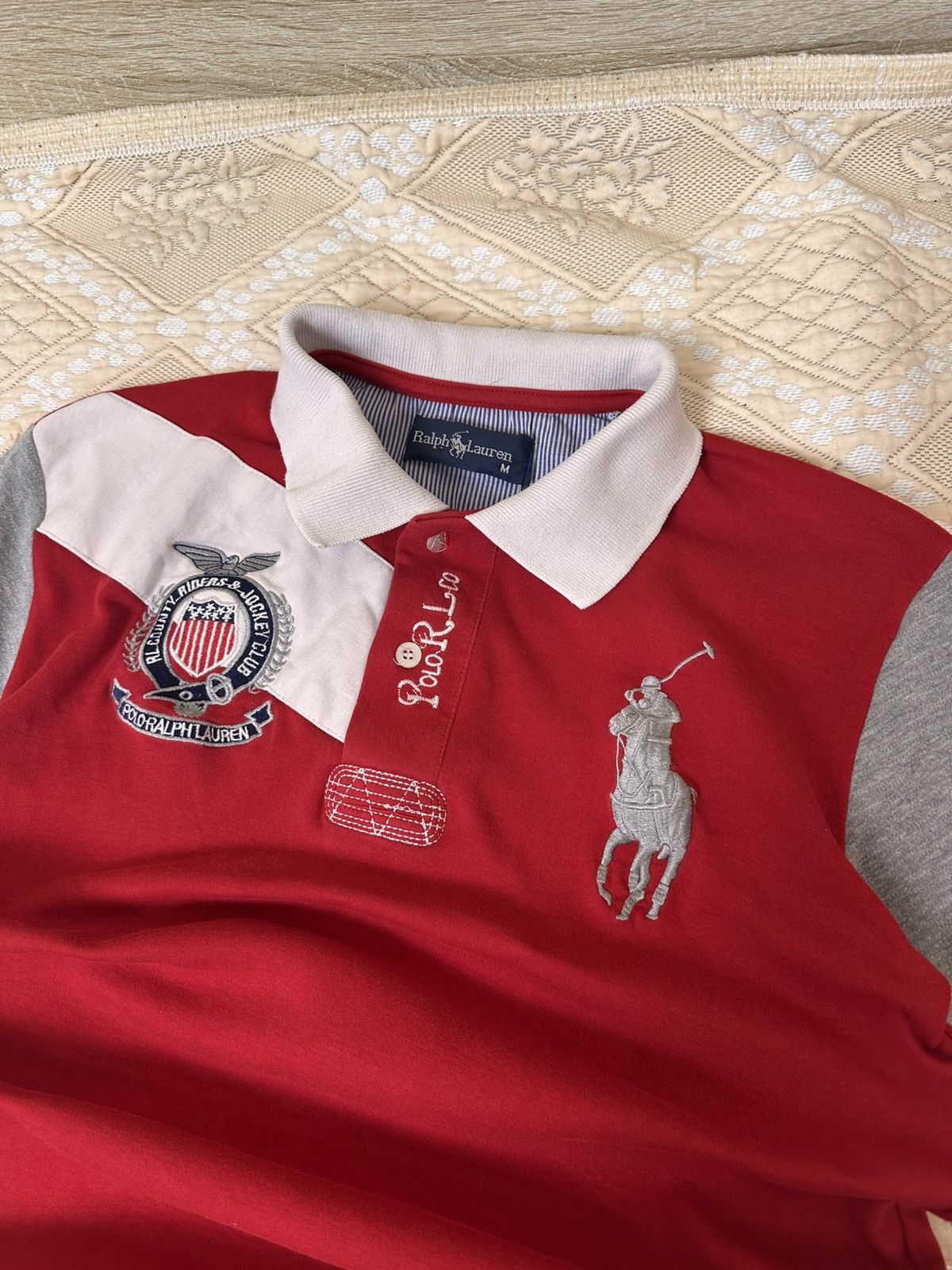 Vintage 🔥 Ralph Lauren Styled Chief Keef Y2K Polo T Shirt Club Logo Size US M / EU 48-50 / 2 - 2 Thumbnail