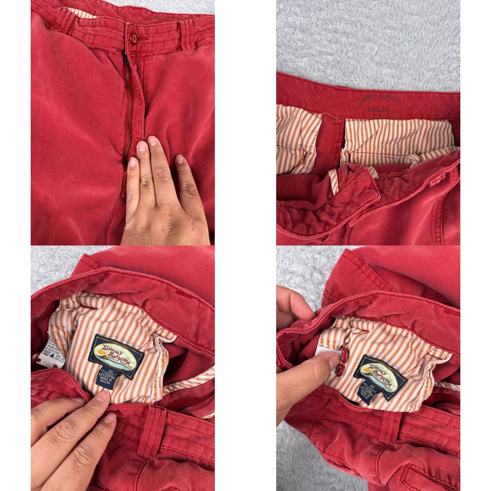 Tommy Bahama Tommy Bahama Shorts Men Red Cargo Cotton Tencel Blend Flat Front RELAX 36 34x8 Size US 36 / EU 52 - 8 Thumbnail