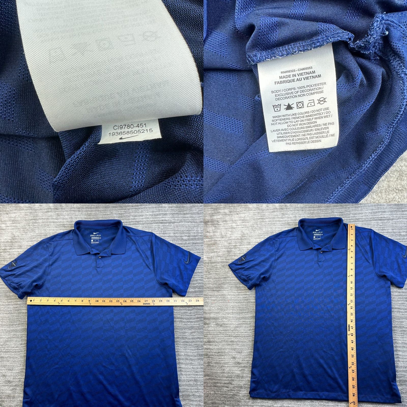 Nike Nike Polo Shirt Mens Medium Blue Vapor Dri Fit Golf Performance Polo Shirt Nike Dri-Fit Size US M / EU 48-50 / 2 - 8 Thumbnail