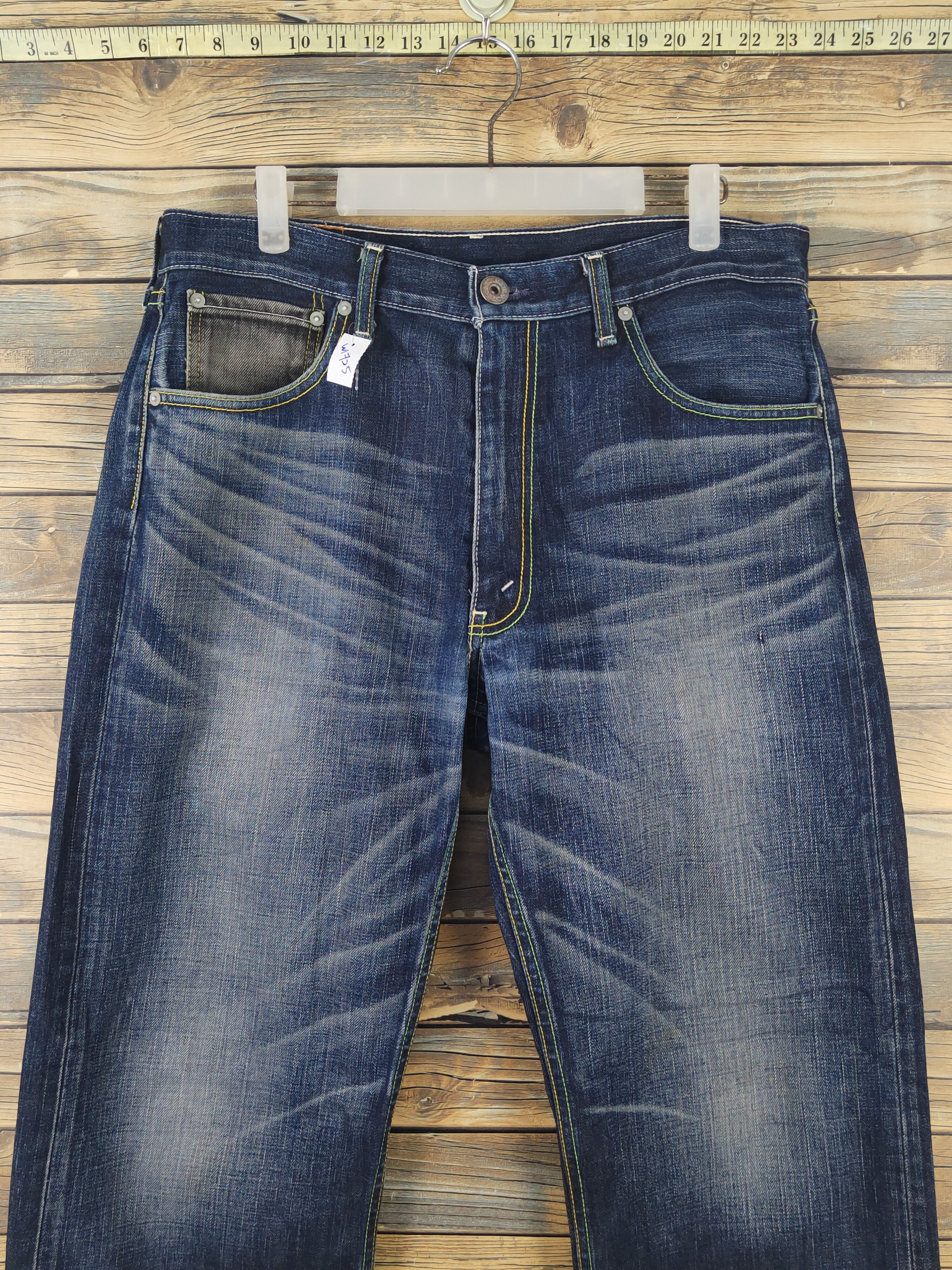 Levi's 503 Levi's Dark Blue Distressed Ripped denim Jeans #W1725 Size US 34 / EU 50 - 2 Thumbnail