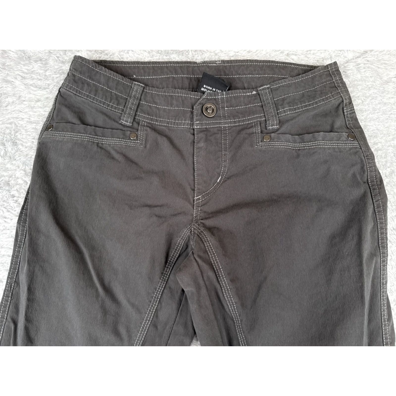 Vintage Kuhl Pants Womens 4 Gray Cargo Skinny Nylon Blend Cotton Hike Camp 28x32 Size 27" / US 4 / IT 40 - 4 Thumbnail