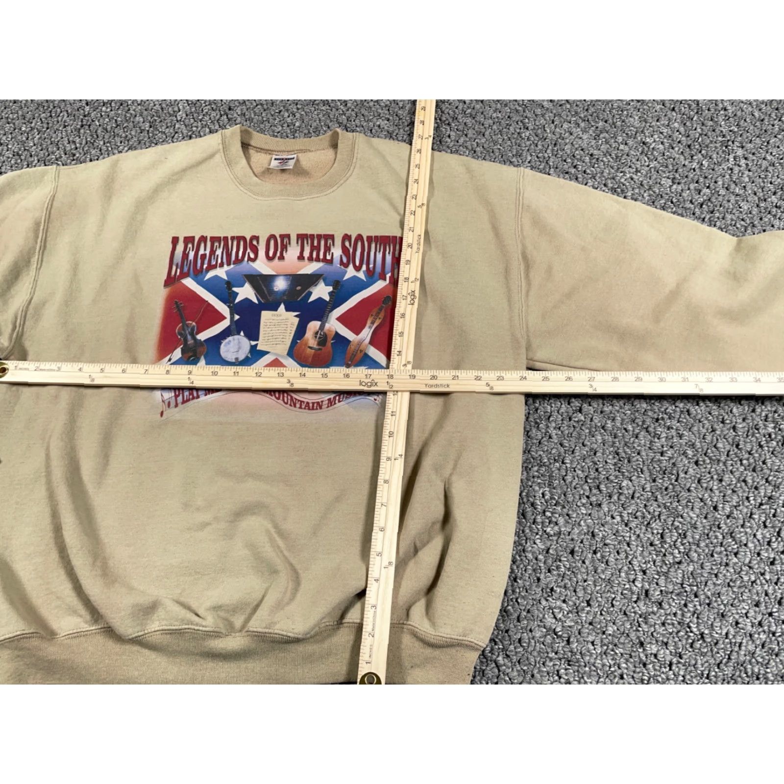 Jerzees VINTAGE Jerzees Legends of the South Sweatshirt Adult XL Beige 90s Music Retro Mens Size US XL / EU 56 / 4 - 5 Thumbnail