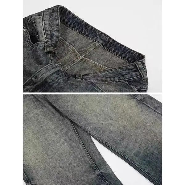 Japanese Brand nezawa x Yumi High street vintage baggy washed Y2K jeans Size US 34 / EU 50 - 4 Thumbnail