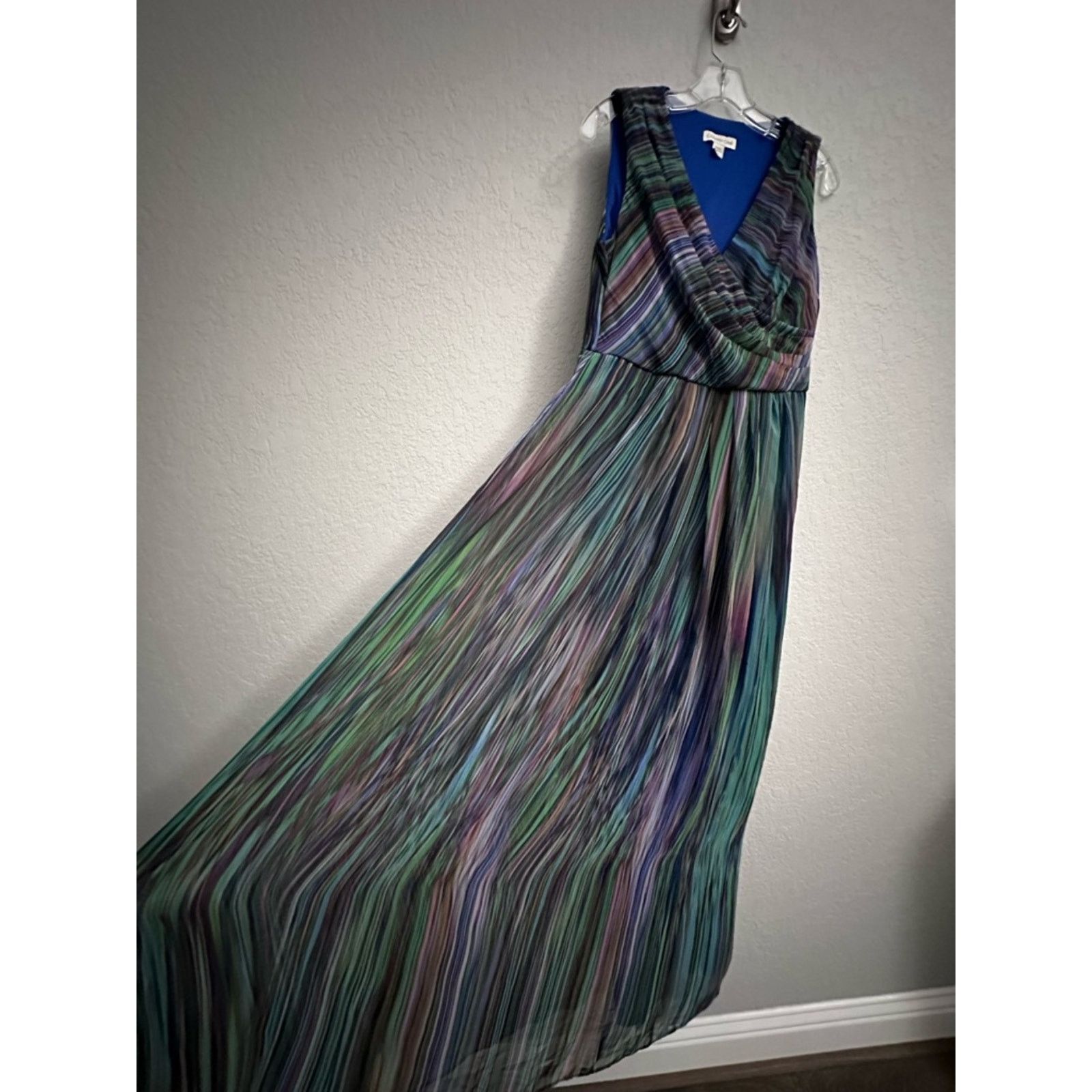 Coldwater Creek Coldwater Creek Women Chiffon Maxi Full V Neck Dress Size 14 Size XL / US 12-14 / IT 48-50 - 8 Thumbnail
