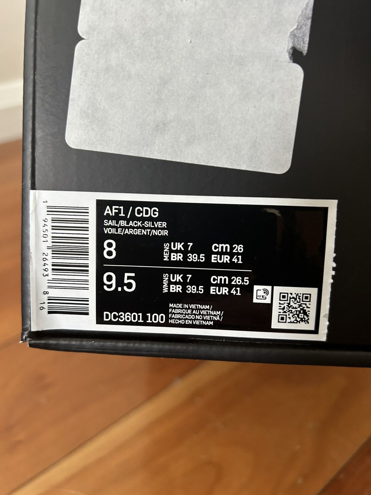Comme des Garcons × Nike Comme des Garçons Air Force 1 white/sail sneaker Size US 8 / EU 41 - 5 Thumbnail