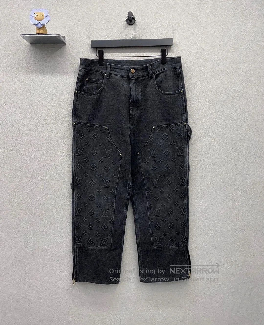 Louis Vuitton LV Black Denim Cargo Pants Size 33. Size US 33 - 1 Thumbnail