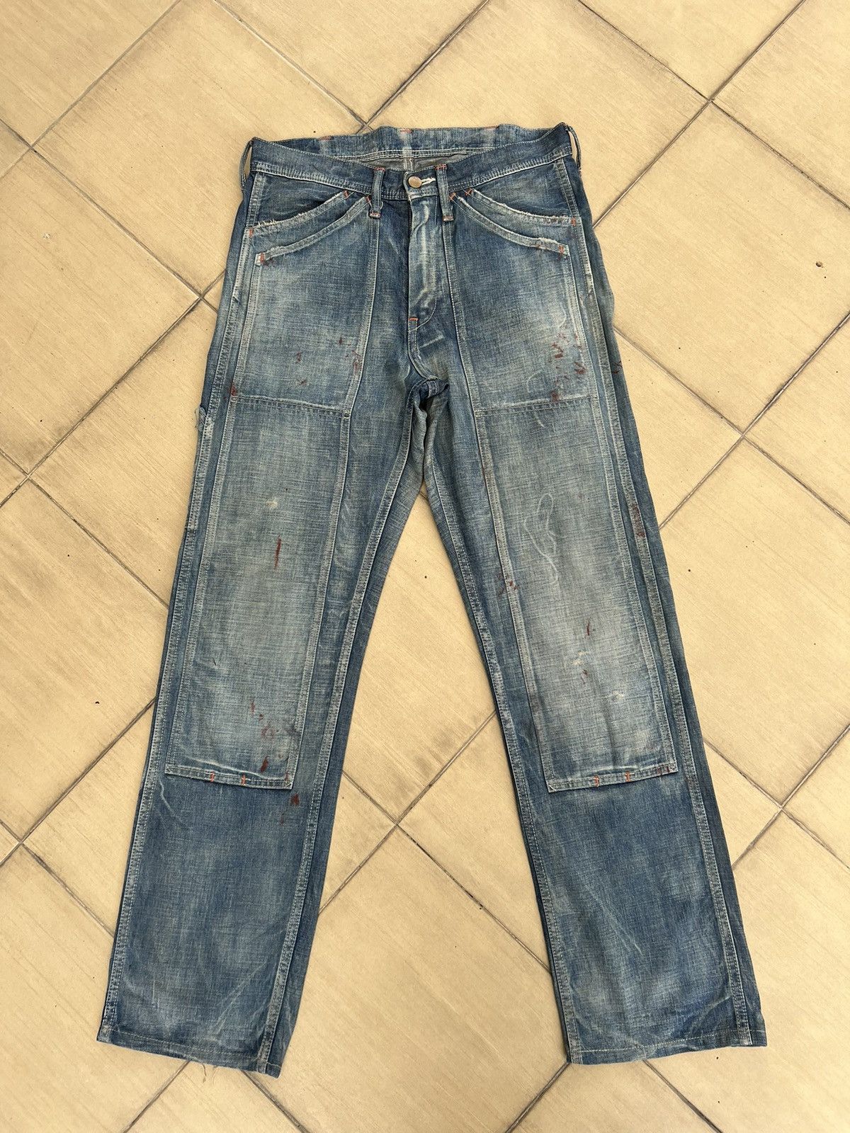 Full Count & Co. Vintage Full Count Japan Painter Denim Double Knee Work Pant Size US 30 / EU 46 - 1 Thumbnail