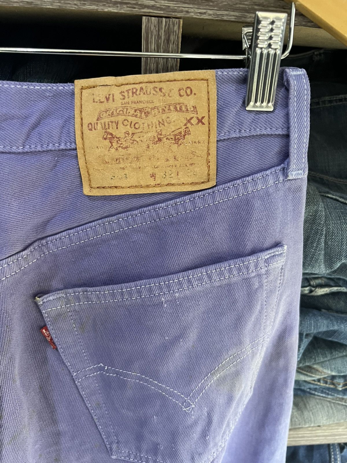 Levi's Vintage Clothing 🔥Rare Vintage Levis 501 Button 553 Denim Size US 31 - 13 Thumbnail