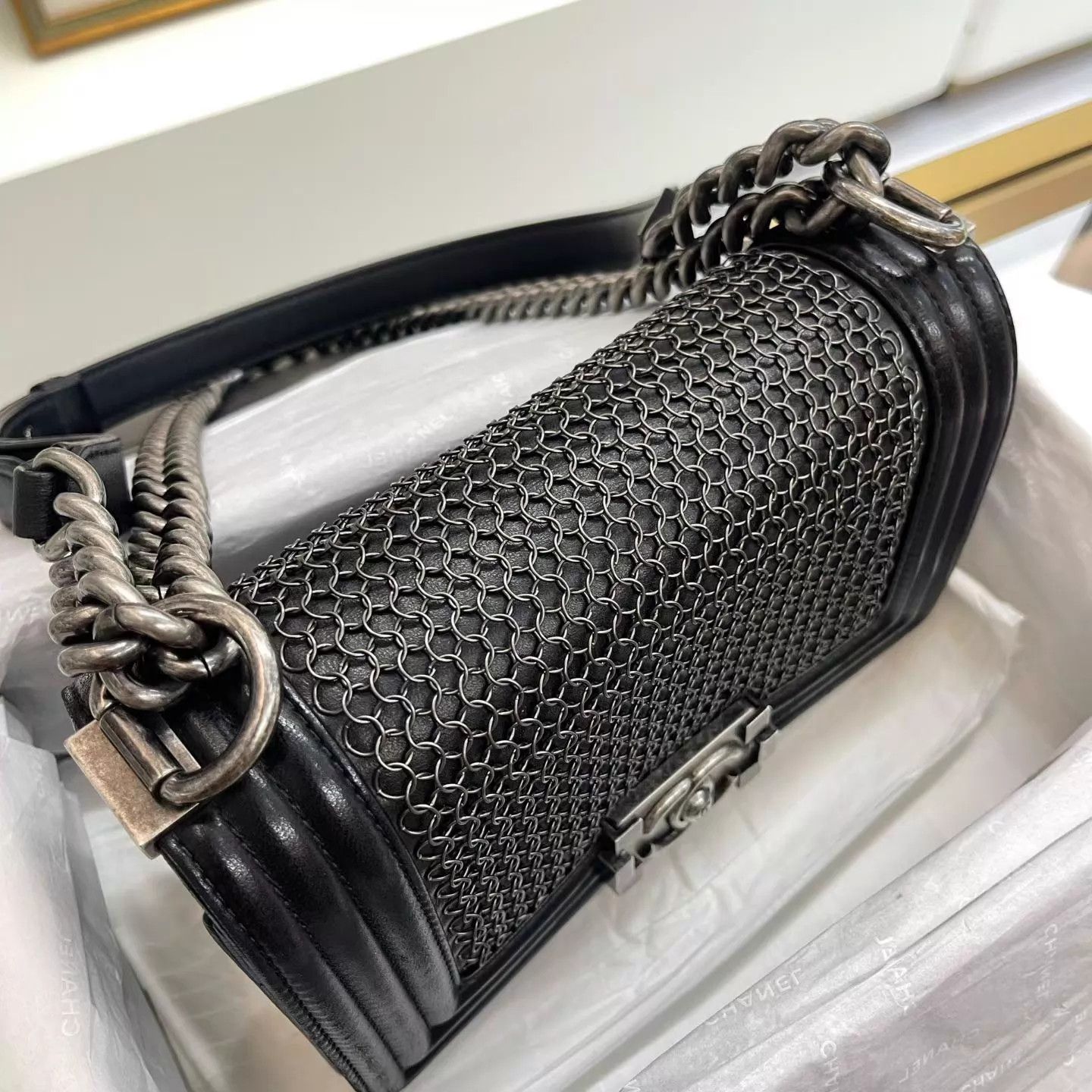 Chanel Chanel Leboy Sml Cage Ltd Black/Silver 2018 Good AB307 Size ONE SIZE - 3 Thumbnail