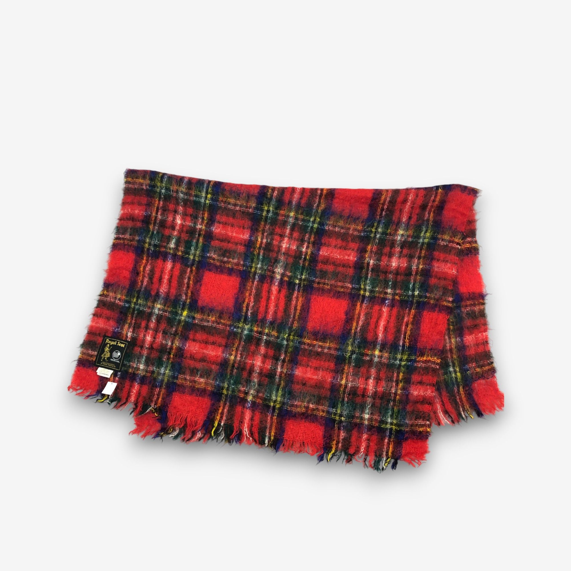 Japanese Brand Vintage Royal Scot Scarf Muffler Wool Mohair Plaid Scarves Size ONE SIZE - 4 Thumbnail