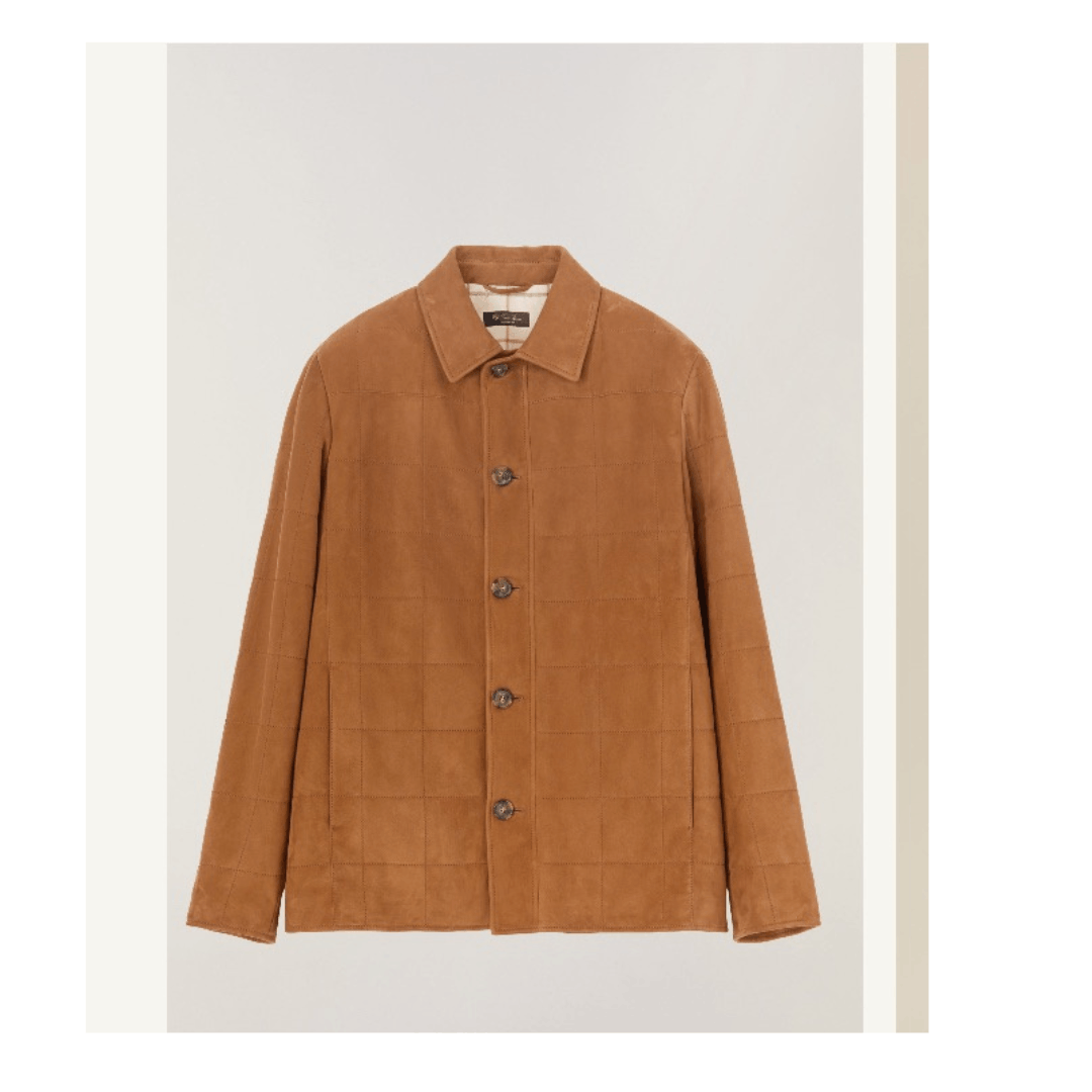 Loro Piana o1srvl11e1224 Quilted Shirt Bomber Jacket in Brown Size US S / EU 44-46 / 1 - 1 Thumbnail