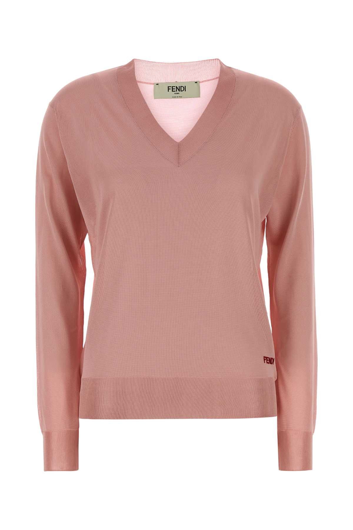 Fendi Pink Stretch Viscose Sweater Size S / US 4 / IT 40 - 1 Thumbnail