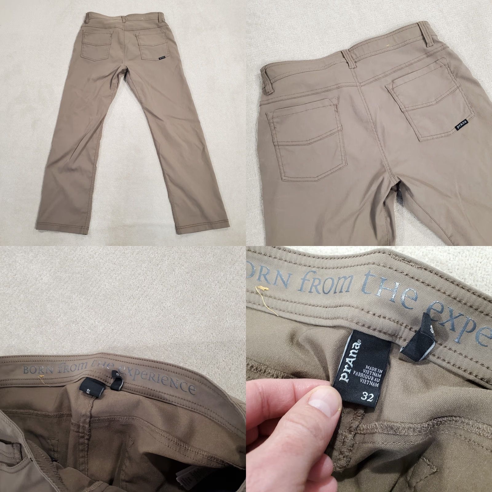 Prana PrAna Pants Mens 32x29 Green Slim Chino Straight Front Flat Front Nylon Spandex Pockets Casual Outdoor Hiking M4BN30312 Size US 31 - 8 Thumbnail